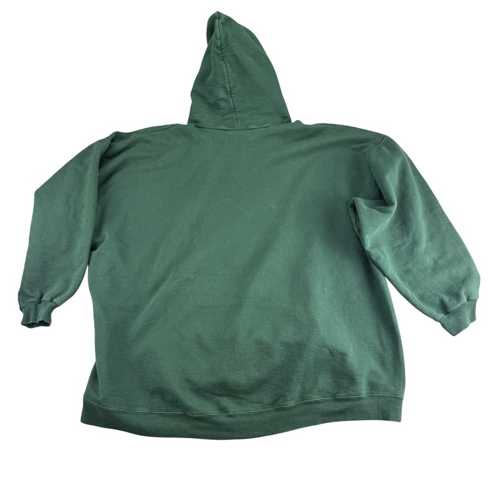 Vintage Hanes Ultimate Cotton Green Bay Packers Hoodie Mens 3XL Green Sweatshirt - Picture 2 of 16